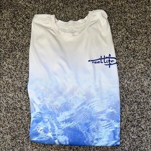 White and Blue REEL LIFE long sleeve